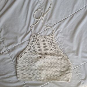 Cream Crochet Top